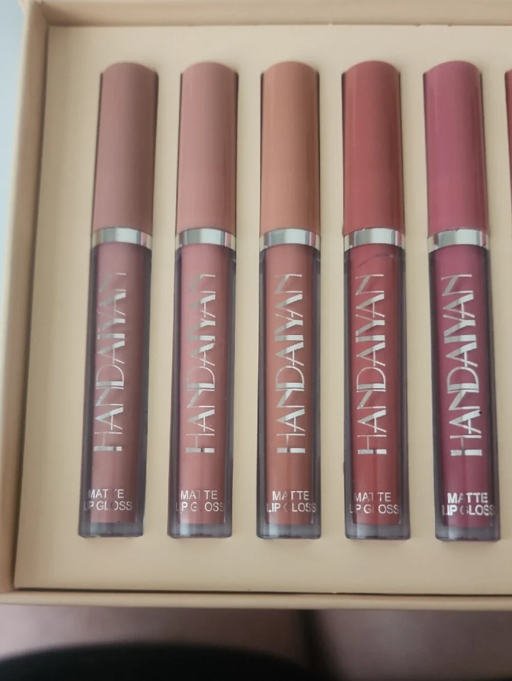 Matte Liquid Lipstick Set — Nude & Rose Mix; Set Of 5.